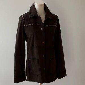 Brown Studded Women's Jacket